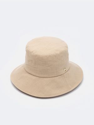 Sombrero de lino de algodón Aranda beige
