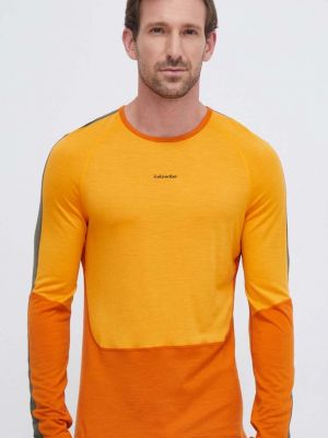 Majica z dolgimi rokavi z dolgimi rokavi Icebreaker oranžna