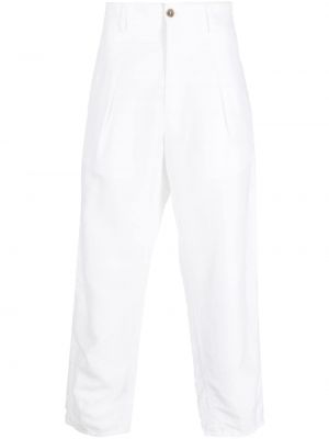 Plisované nohavice Giorgio Armani biela