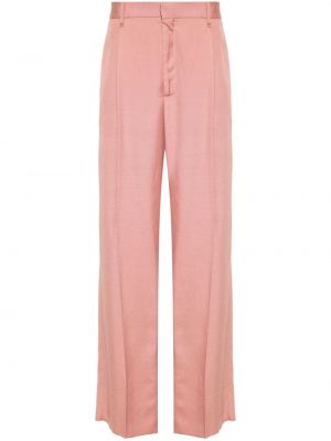 Pantaloni cu croială lejeră plisate Lardini roz