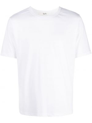 T-shirt en coton avec manches courtes Séfr blanc