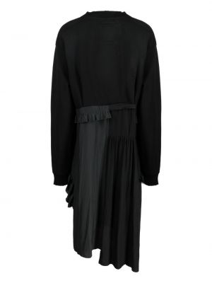 Haftowana sukienka koszulowa Maison Mihara Yasuhiro czarna