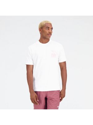 Jersey t-shirt aus baumwoll New Balance weiß