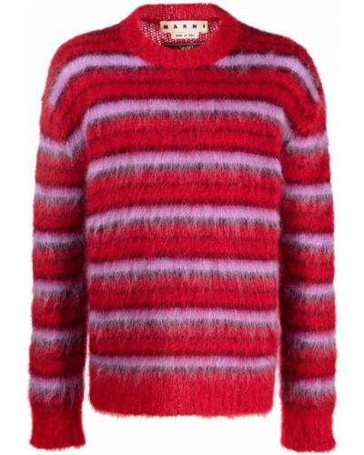 Dzianinowy sweter Marni czerwony