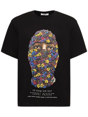 T-krekls ar ziediem Ih Nom Uh Nit melns