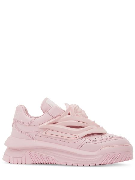 Lær sneakers Versace rosa