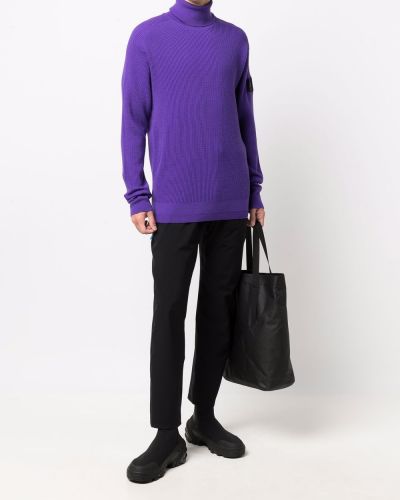 Jersey de cuello vuelto de tela jersey Stone Island Shadow Project violeta