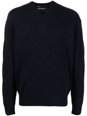 Пуловер с v-образно деколте Neil Barrett синьо