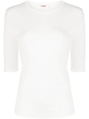 Bavlnené tričko Ymc biela