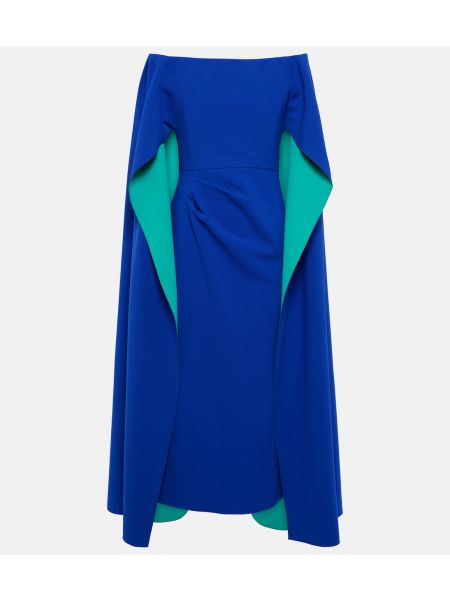 Синее платье Roksanda