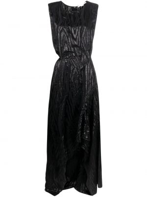 Жакардова коктейлна рокля Stella Mccartney черно