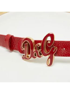Cinturón de cuero Dolce & Gabbana Pre-owned rojo