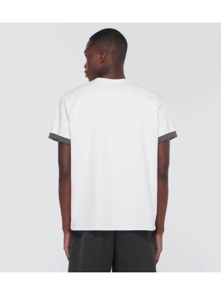 Βαμβακερή μπλούζα από ζέρσεϋ Bottega Veneta λευκό