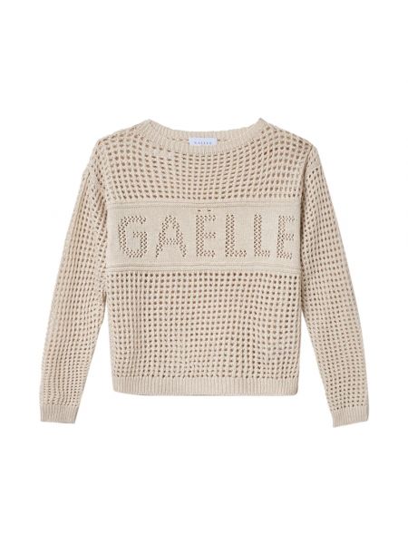 Sweter Gaëlle Paris beżowy