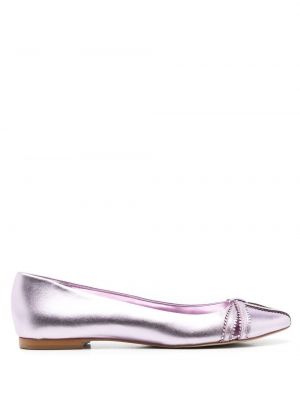 Кожени ниски обувки Sarah Chofakian розово
