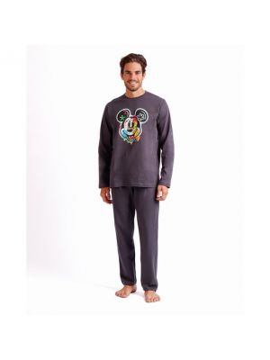 Pijama de algodón con estampado Admas gris