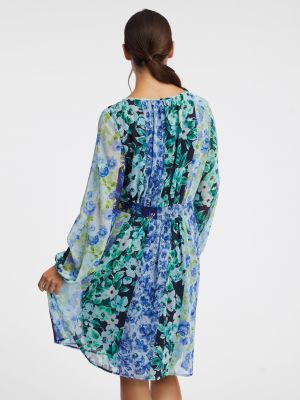 Kvetinové šaty Orsay modrá
