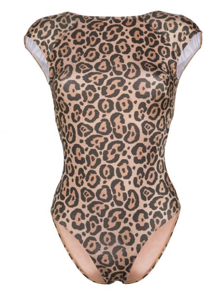 Badeanzug mit print mit leopardenmuster Emporio Armani Braun