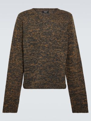 Sweter wełniany Undercover brązowy