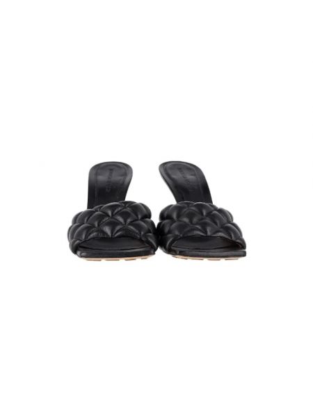 Sandały trekkingowe skórzane retro Bottega Veneta Vintage czarne