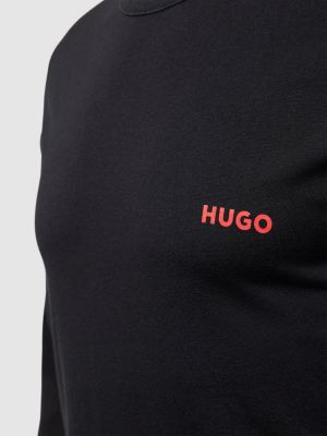 Piżama z długim rękawem Hugo czarna