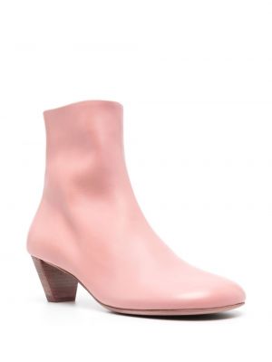 Iš natūralios odos auliniai batai Marsell rožinė