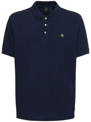 Camisa de algodón Moose Knuckles azul