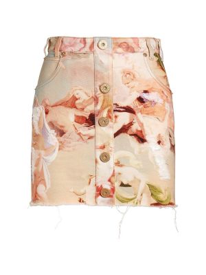 Bavlněné mini sukně s knoflíky Balmain