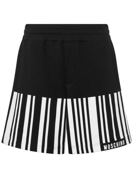 Stribet træningsshorts Moschino sort