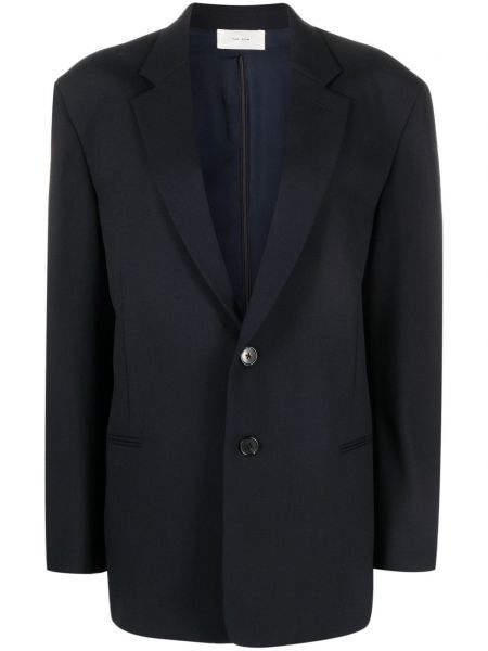 Seiden woll langer blazer The Row blau