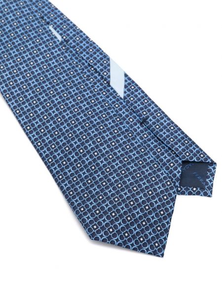 Šilkinis kaklaraištis Ferragamo mėlyna