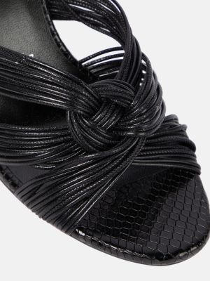 Sandały skórzane Christian Louboutin czarne