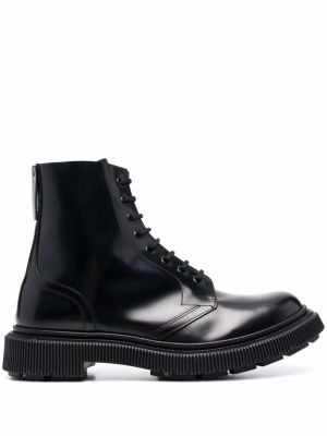 Nėriniuotos guminiai batai su raišteliais Adieu Paris juoda