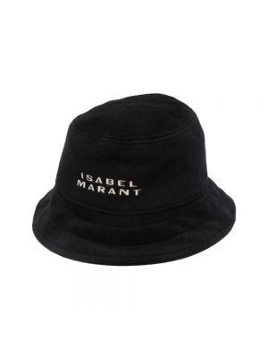 Czarny kapelusz wełniany Isabel Marant