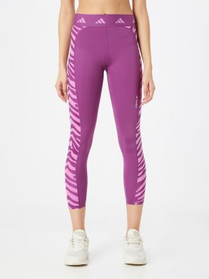 Teplákové nohavice so vzorom zebry Adidas Performance fialová