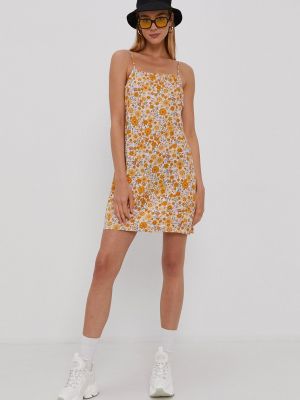Jednobarevné mini šaty Vans žluté