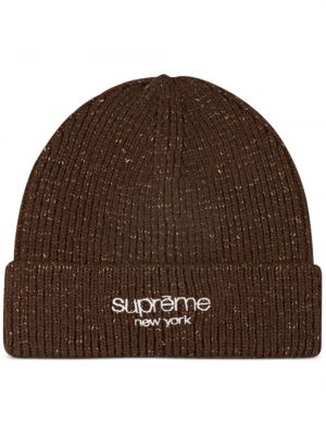 Vlnená čiapka Supreme hnedá