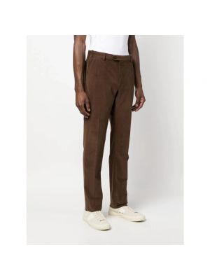 Pantalones rectos de terciopelo‏‏‎ Brioni marrón