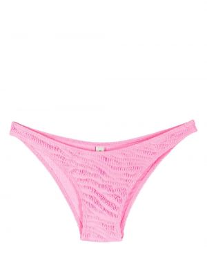 Bikini con stampa a righe tigrate Bond-eye rosa