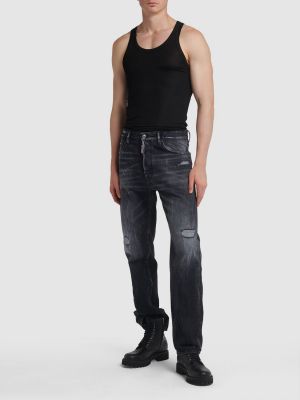 Bavlněné džíny Dsquared2 černé