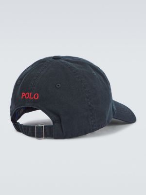 Βαμβακερό κασκέτο Polo Ralph Lauren μαύρο