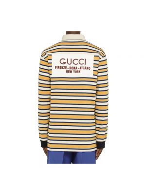 Camisa de algodón manga larga Gucci amarillo