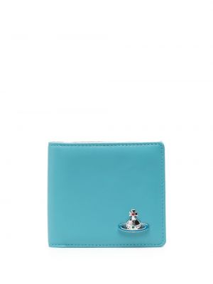 Kožená peňaženka Vivienne Westwood modrá