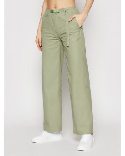 Pletené kalhoty relaxed fit Converse zelené