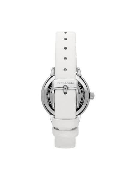 Zegarek skórzany Maserati biały