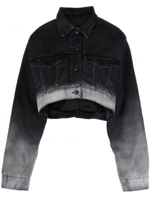 Jeansjacke mit farbverlauf 3x1 schwarz