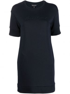 Jersey fleece hímzett ruha Armani Exchange kék