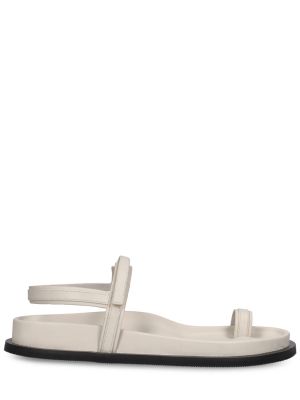 Kožené sandále bez podpätku St.agni biela