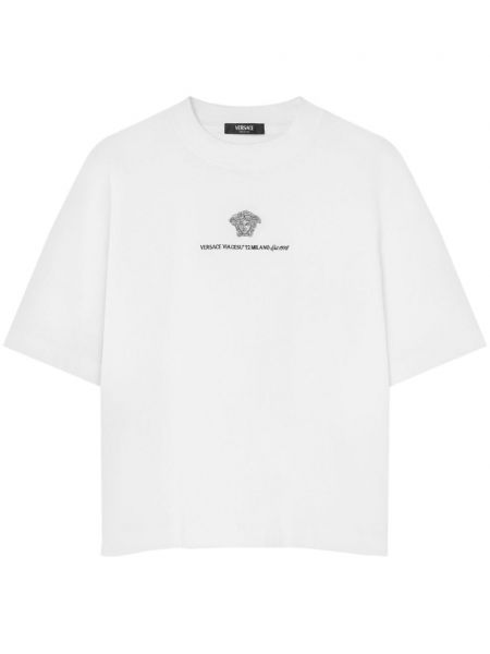 Pamučna majica Versace bijela
