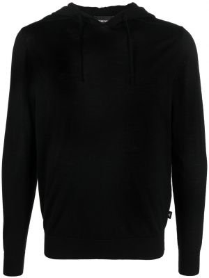 Woll hoodie Emporio Armani schwarz